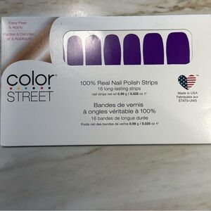 Color Street Nail Polish Strips Supercharged Neon Purple New in Package